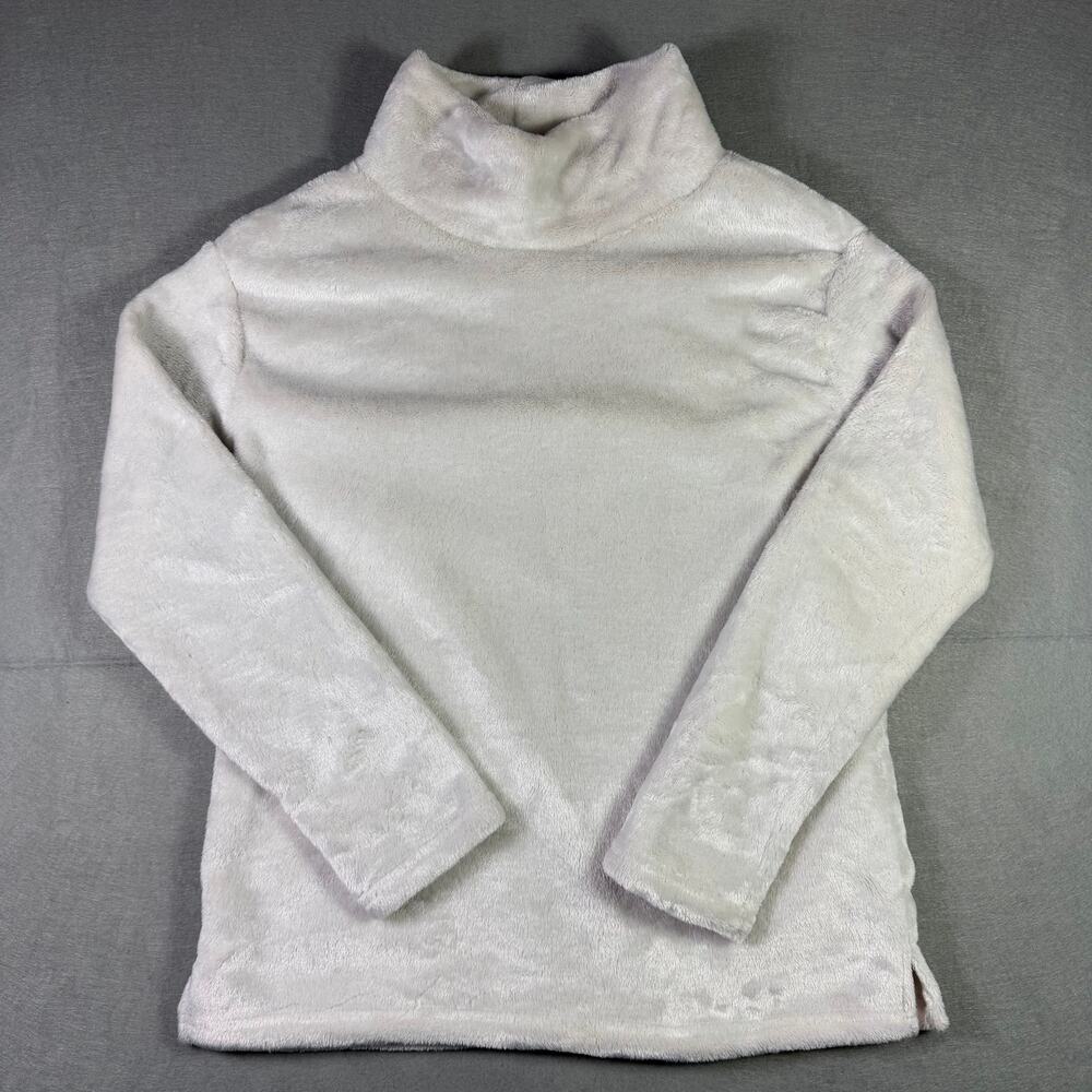 Zoe + Phoebe Light Cream Cozy Fleece High Neck Pullover Women’s Size S
